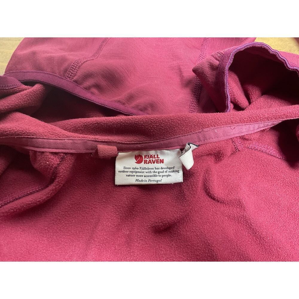 Fjallraven Keb Fleece Hoodie Womens Large Magenta Full Zip Jacket Outdoor Hiking - Picture 11 of 14